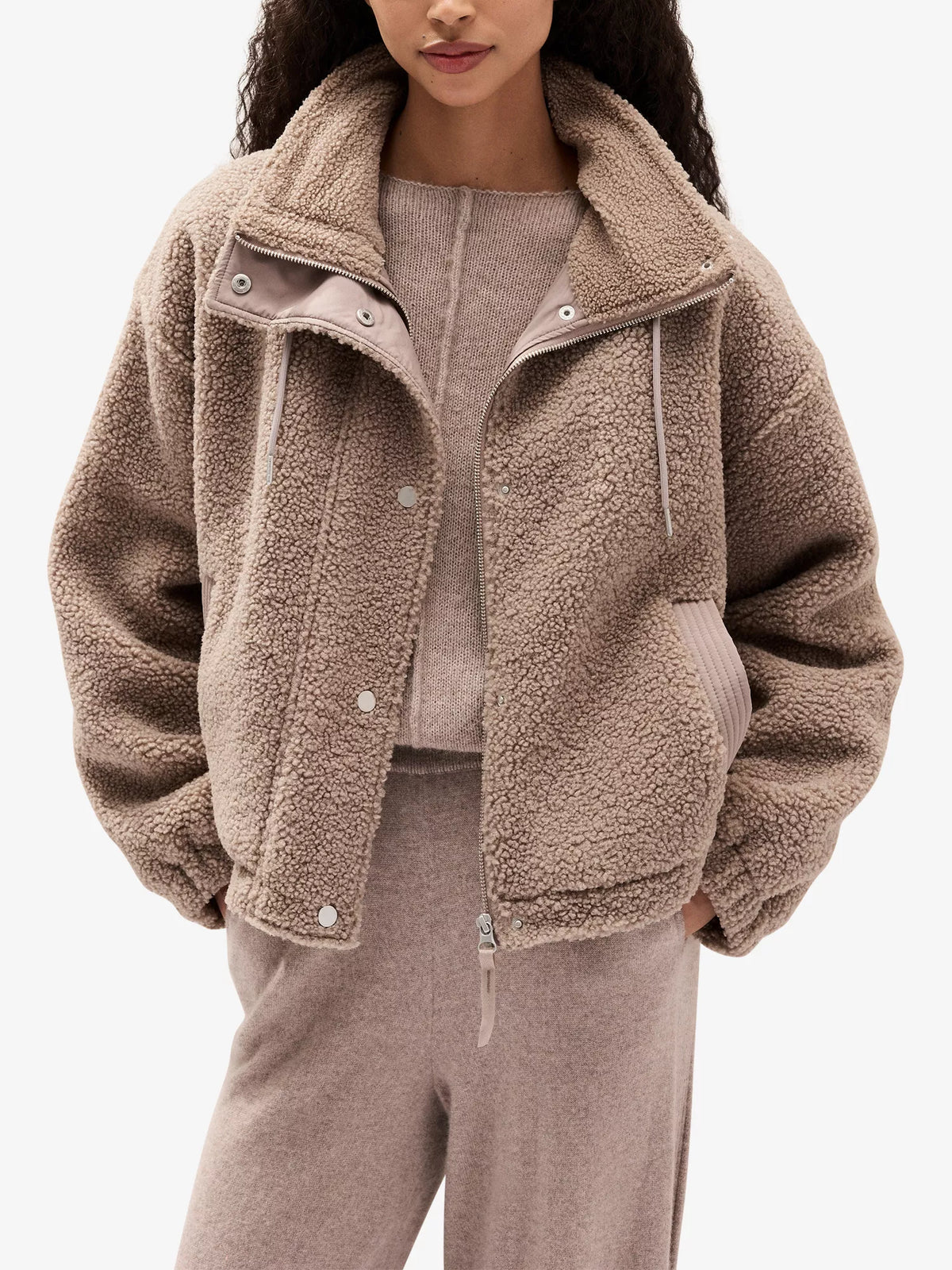 THE WHITE COMPANY Relaxed Fit Borg Jacket