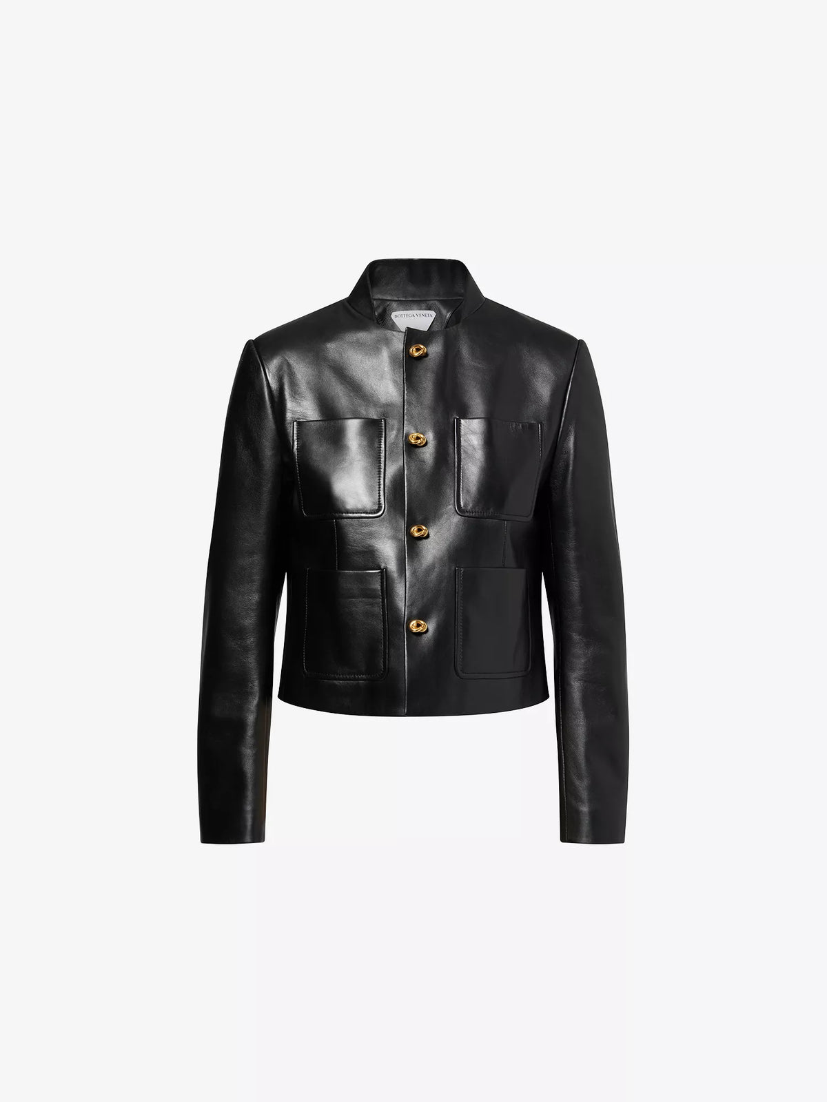 BOTTEGA VENETA Knot Patch Pocket Leather Jacket