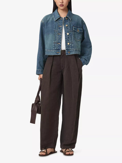 ALLSAINTS Cropped Length Denim Jacket