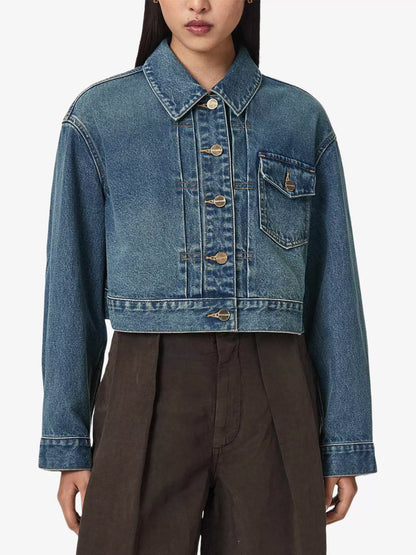 ALLSAINTS Cropped Length Denim Jacket