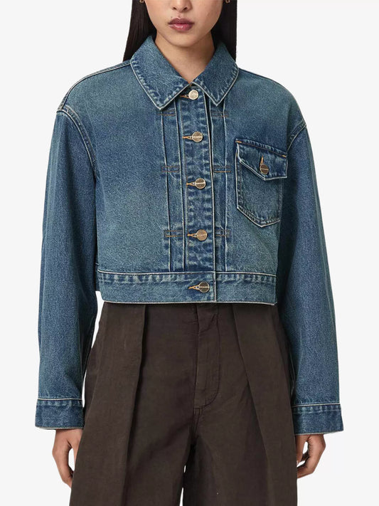 ALLSAINTS Cropped Length Denim Jacket