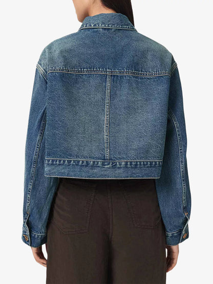 ALLSAINTS Cropped Length Denim Jacket