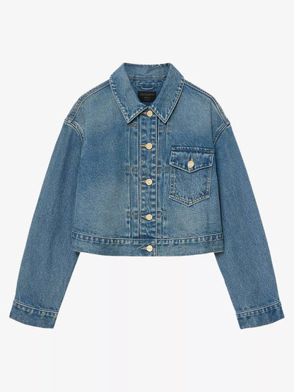 ALLSAINTS Cropped Length Denim Jacket
