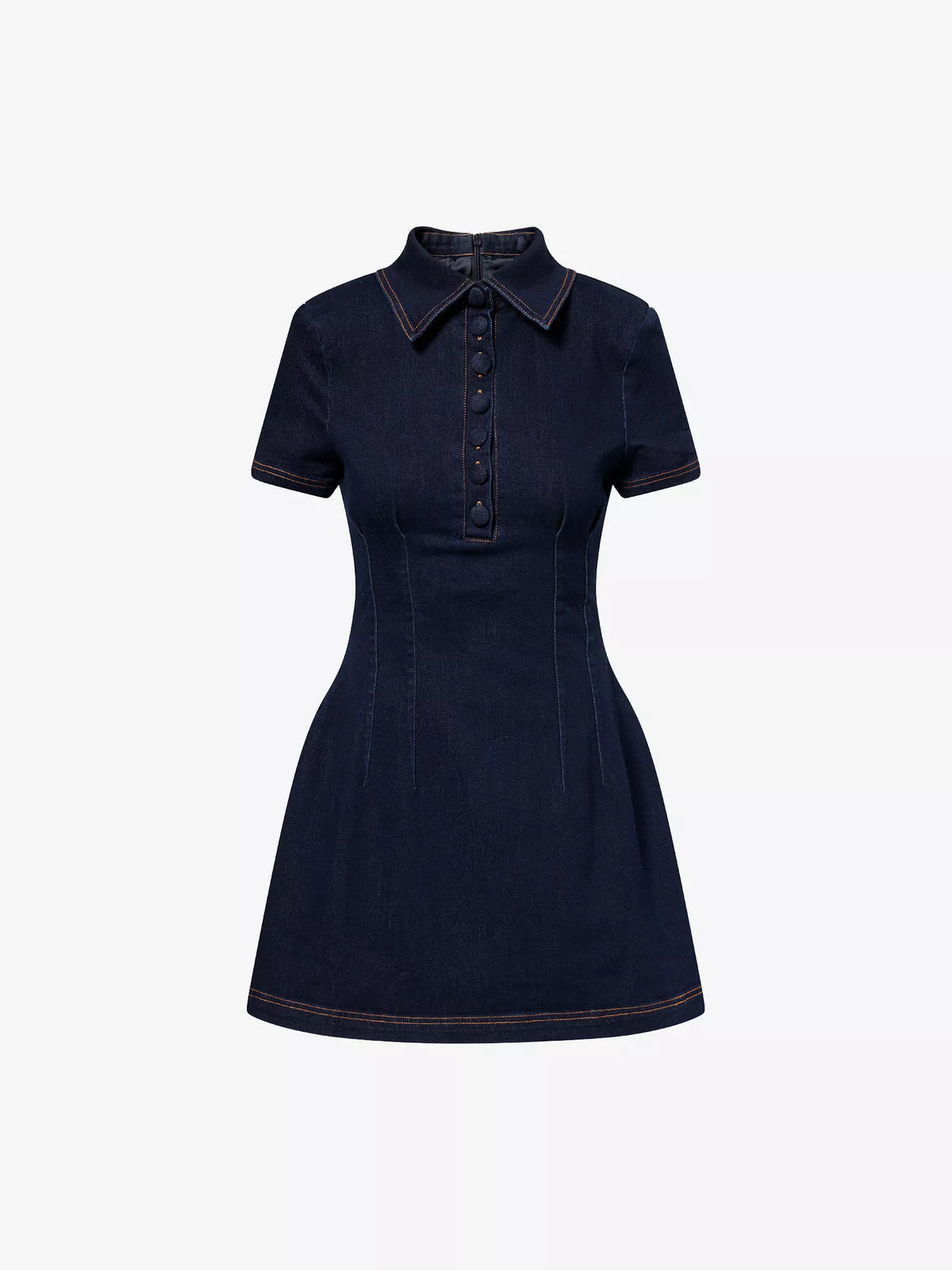 ODD MUSE Collared Denim Mini Dress