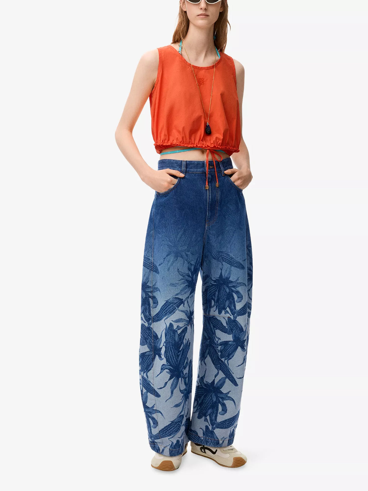 LOEWE Paula's Ibiza Graphic Barrel Leg Jeans