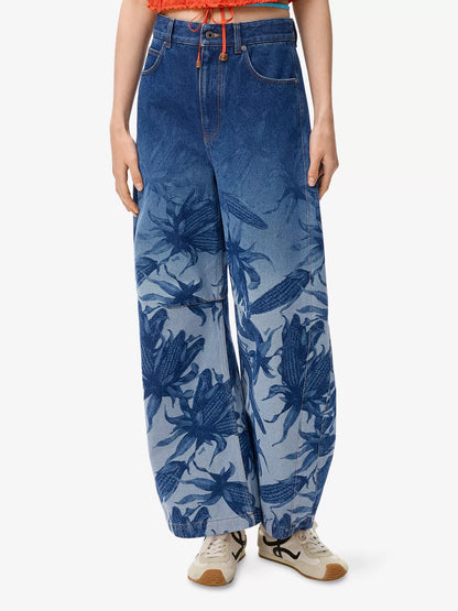 LOEWE Paula's Ibiza Graphic Barrel Leg Jeans