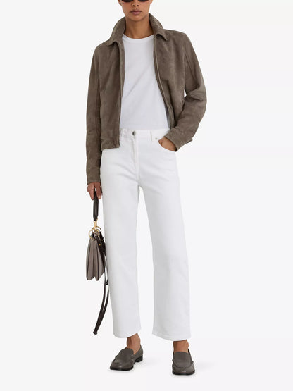 REISS Sorena Suede Jacket