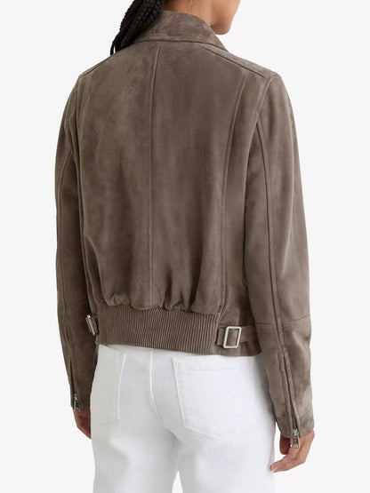 REISS Sorena Suede Jacket