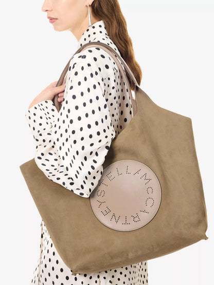 STELLA MCCARTNEY Perforated Vegan Suede Tote Bag