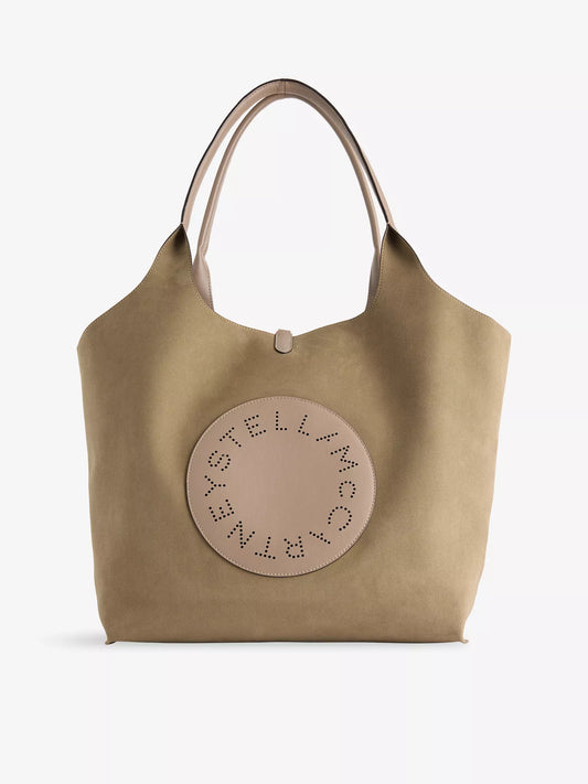 STELLA MCCARTNEY Perforated Vegan Suede Tote Bag