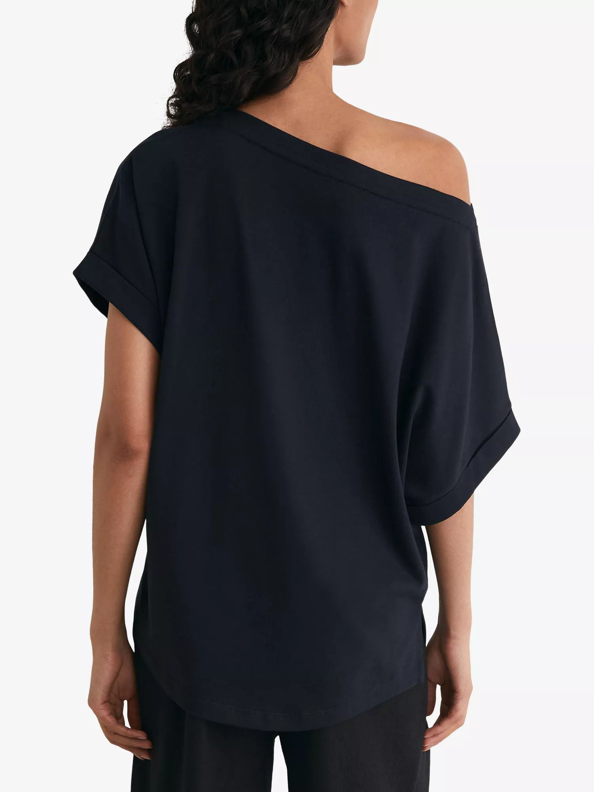 REISS Sia Off-Shoulder Cotton T-Shirt