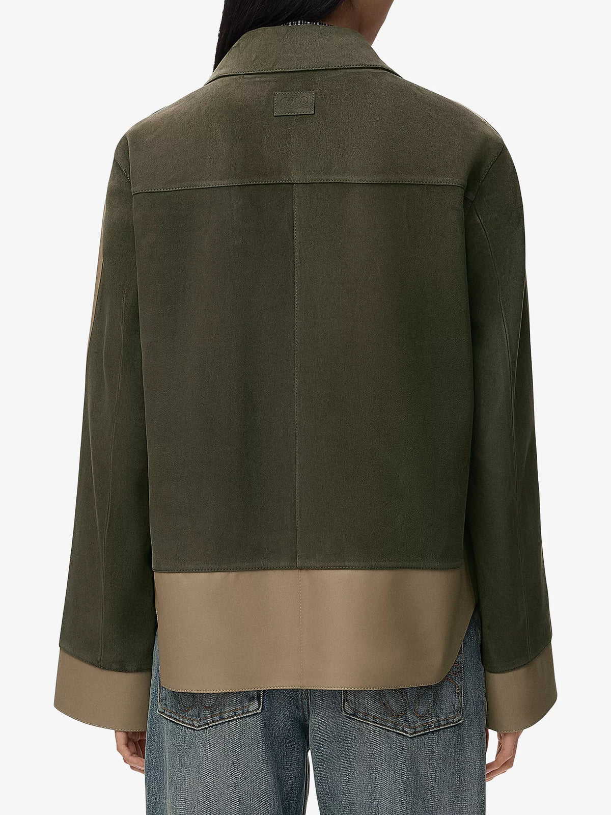 LOEWE Turn-Up Contrast Suede Jacket