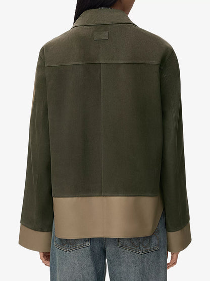 LOEWE Turn-Up Contrast Suede Jacket