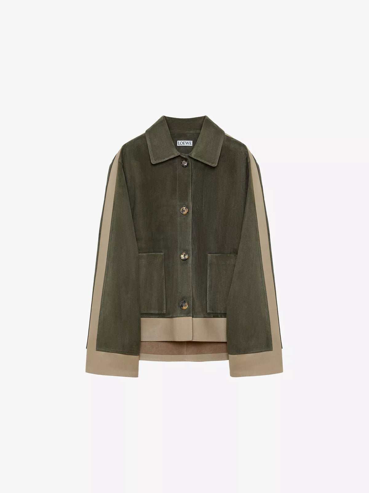 LOEWE Turn-Up Contrast Suede Jacket