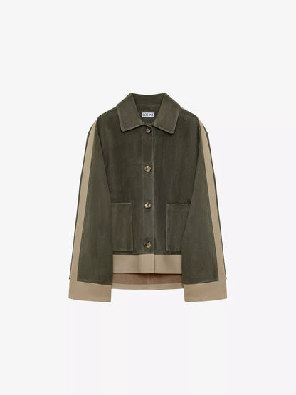 LOEWE Turn-Up Contrast Suede Jacket