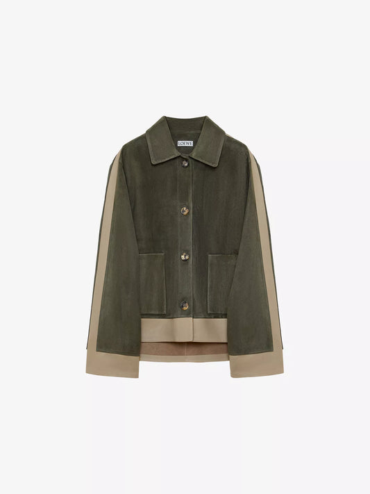 LOEWE Turn-Up Contrast Suede Jacket