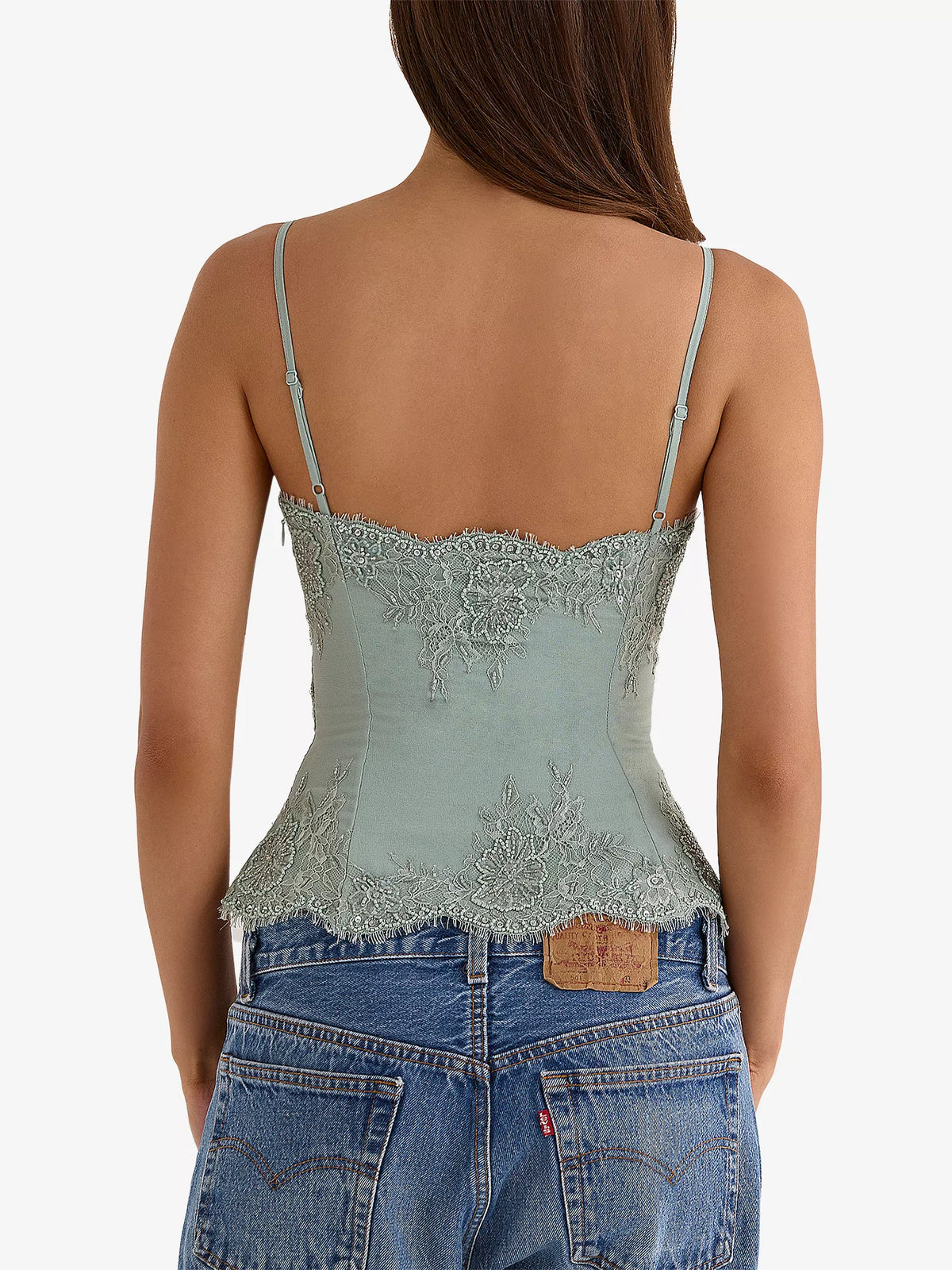 HOUSE OF CB Hand Beaded Woven Top