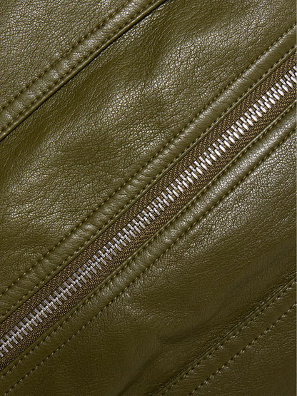 THE FRANKIE SHOP Val Elasticated-Hem Faux-Leather Jacket
