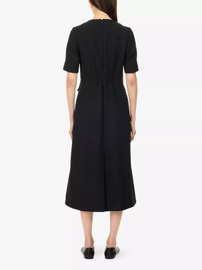 ME AND EM Button Front Tailored Woven Midi Dress