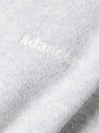 ADANOLA Logo Embroidered Cotton Knit Hoody