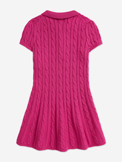 RALPH LAUREN KIDS Girls Classic Cable Knit Dress