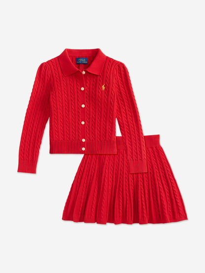 RALPH LAUREN KIDS Mini Cable Knit Skirt Set
