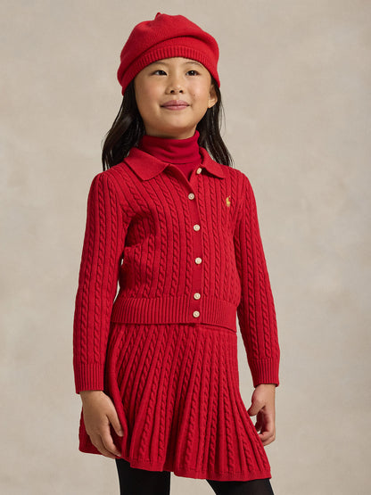 RALPH LAUREN KIDS Mini Cable Knit Skirt Set