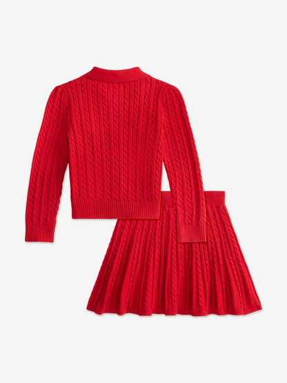 RALPH LAUREN KIDS Mini Cable Knit Skirt Set