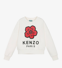 Load image into Gallery viewer, Ivory Cotton Boke Flower Sweatshirt
