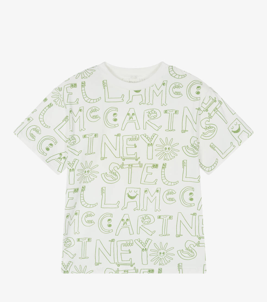 Stella McCartney Ivory & Green T-Shirt