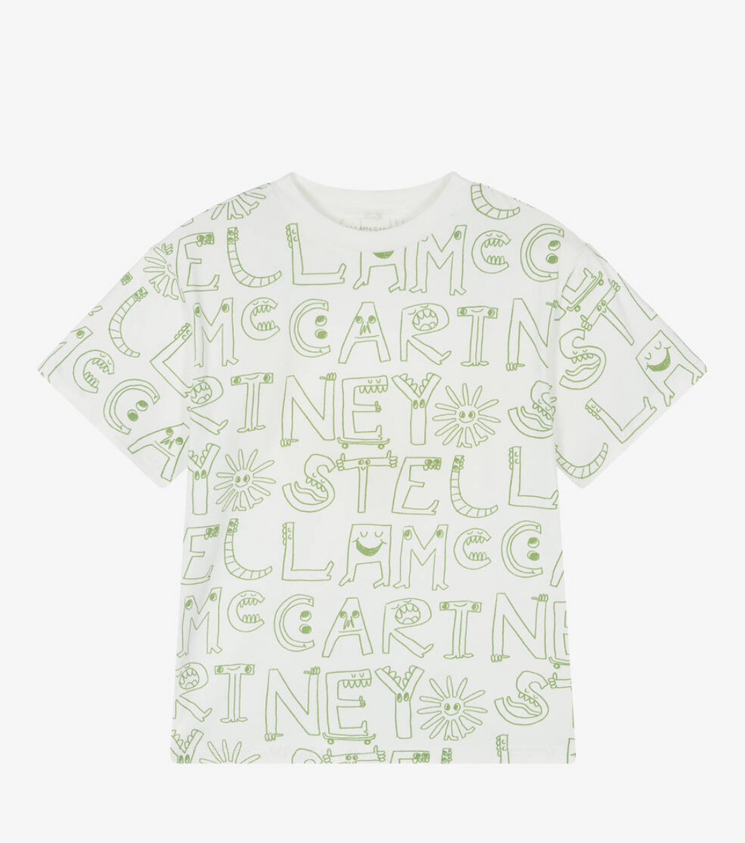 Stella McCartney Ivory & Green T-Shirt