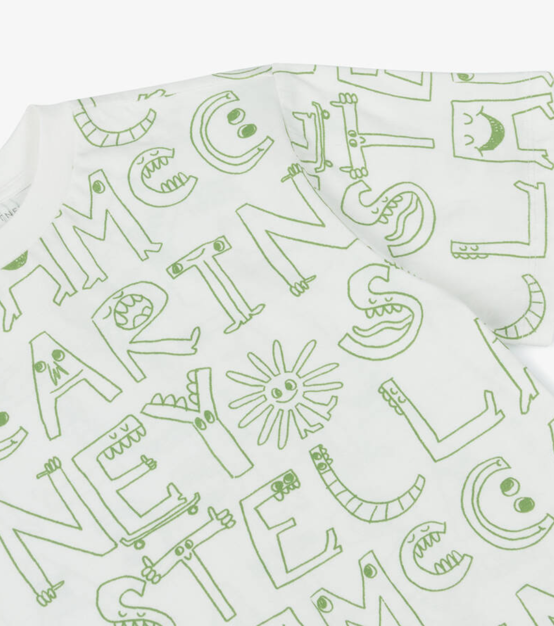 Stella McCartney Ivory & Green T-Shirt