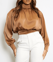 Load image into Gallery viewer, Satin High Neck Blouse
