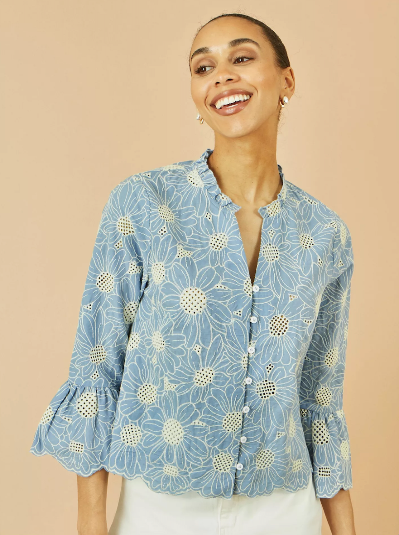 Yumi Daisy Broderie Shirt