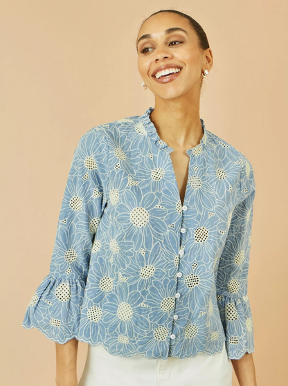 Yumi Daisy Broderie Shirt