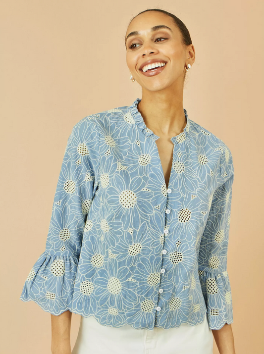 Yumi Daisy Broderie Shirt