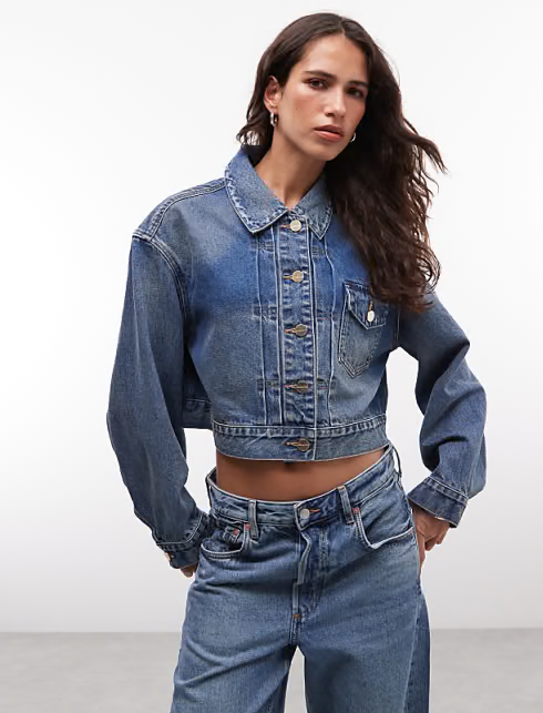 ALLSAINTS Cropped Length Denim Jacket