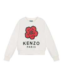 Load image into Gallery viewer, Ivory Cotton Boke Flower Sweatshirt
