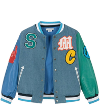 Load image into Gallery viewer, Stella McCartney Kids Blue Denim Varsity Jacket
