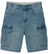 Load image into Gallery viewer, Stella McCartney Kids Boys Blue Denim Cargo Shorts
