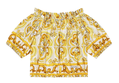 D&G KIDS Girls Maiolica Print Blouse