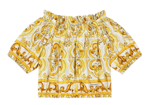 Load image into Gallery viewer, D&amp;G KIDS Girls Maiolica Print Blouse
