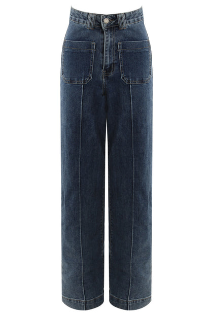 Crease Front Straight Denim