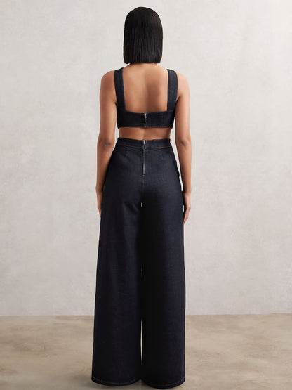 Reiss Dionna Wide Leg Cut-Out Jumpsuit,