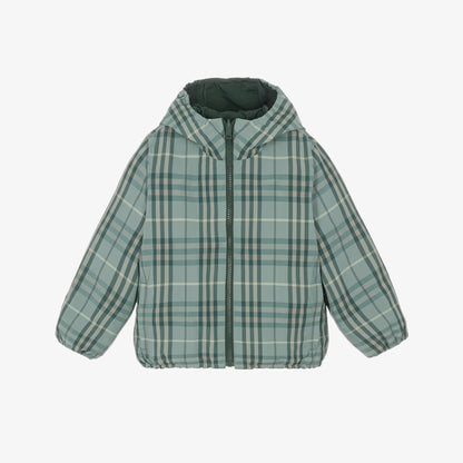 Burberry Reversible Green Check Hooded Jacket