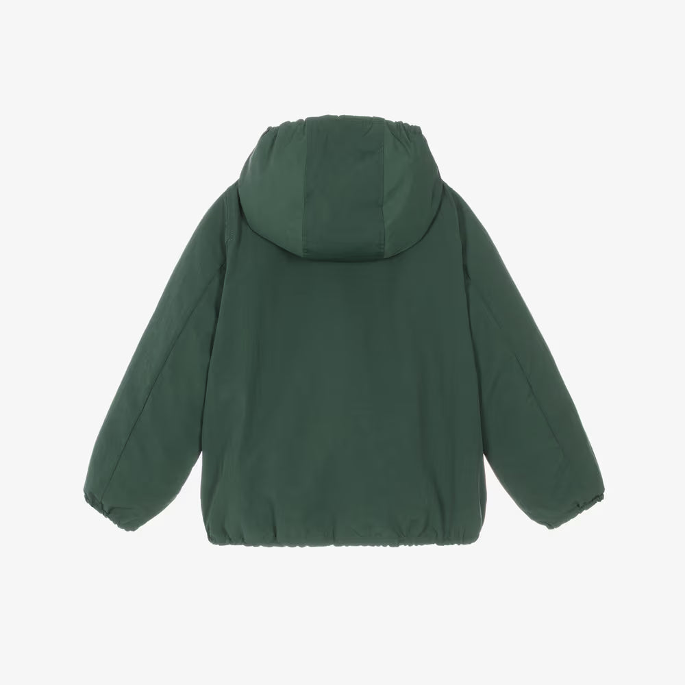 Burberry Reversible Green Check Hooded Jacket
