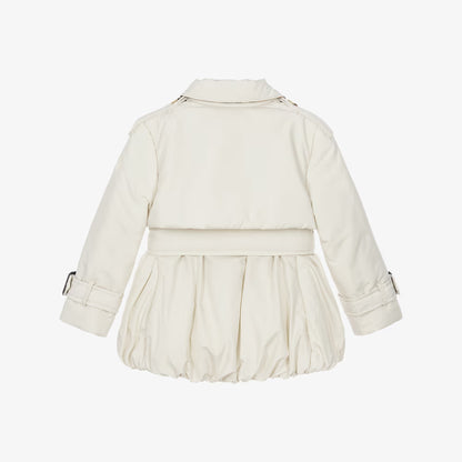 Burberry Girls Ivory Bubble Hem Padded Jacket