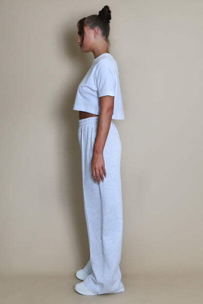 Cotton Wide Leg Joggers