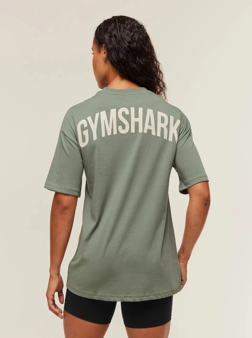 GymShark Power Oversized T-Shirt (Green)