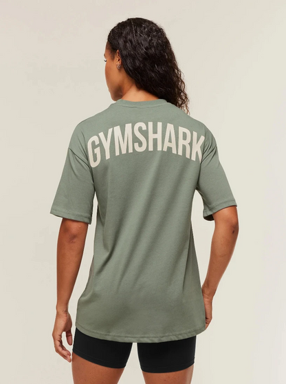 GymShark Power Oversized T-Shirt (Green)